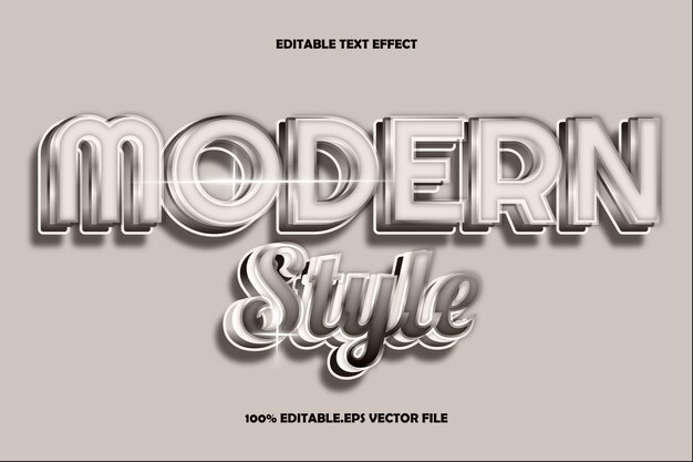 Effetto di testo modificabile in stile moderno 3D Emboss Gradient Style