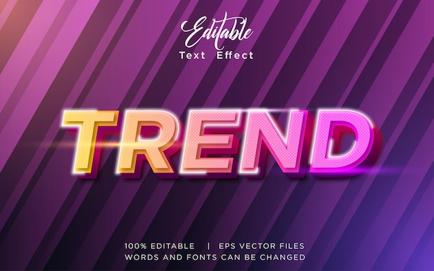 Effetto di testo modificabile in stile moderno di tendenza