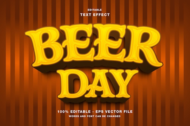 Effetto di testo modificabile per il giorno della birra