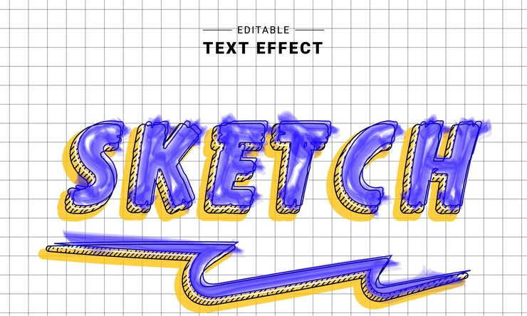 Vettore effetto di testo modificabile per illustrator