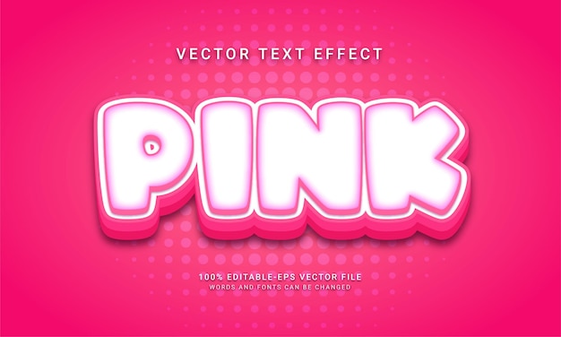 Effetto di testo modificabile rosa