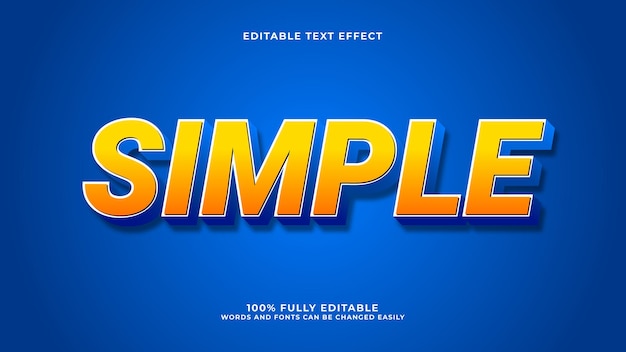 effetto di testo modificabile semplice
