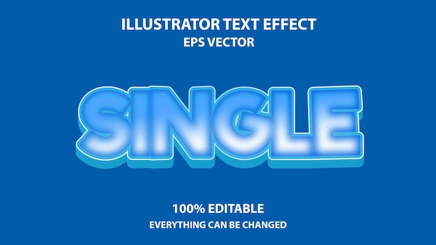 Effetto di testo modificabile singolo