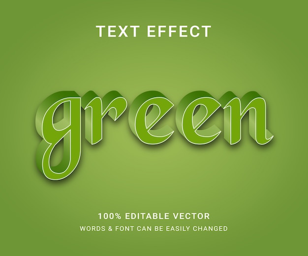 Effetto di testo modificabile verde