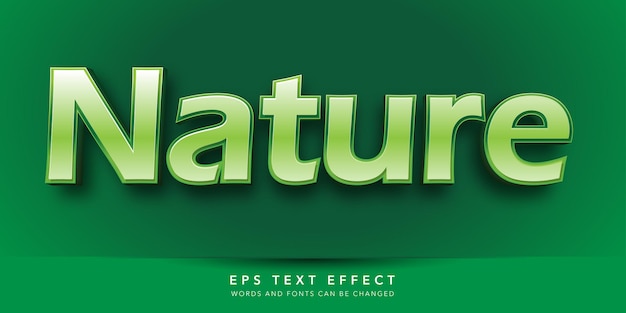 effetto di testo nature 3d modificabile