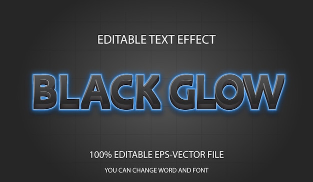 Effetto di testo redattabile Black Glow