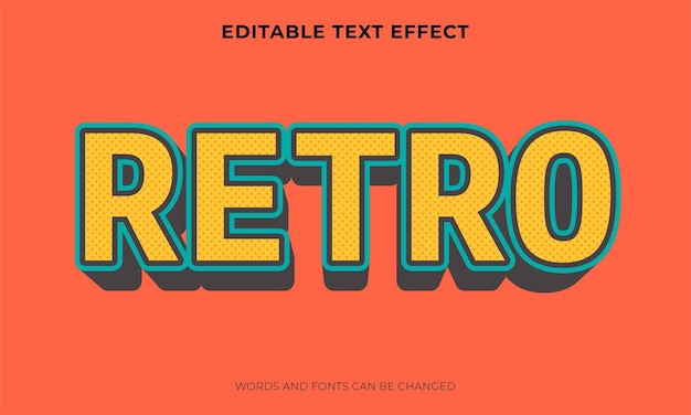 effetto di testo retrò modificabile