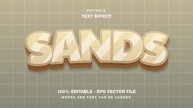 Effetto di testo Sands modificabile