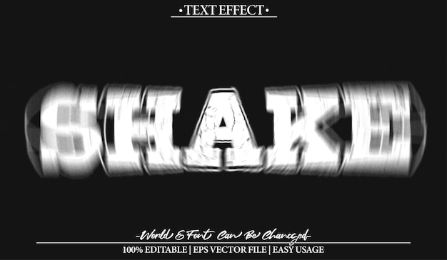 Effetto di testo scuotente Editabile Alfabeto Urban Street Grafitti HipHop