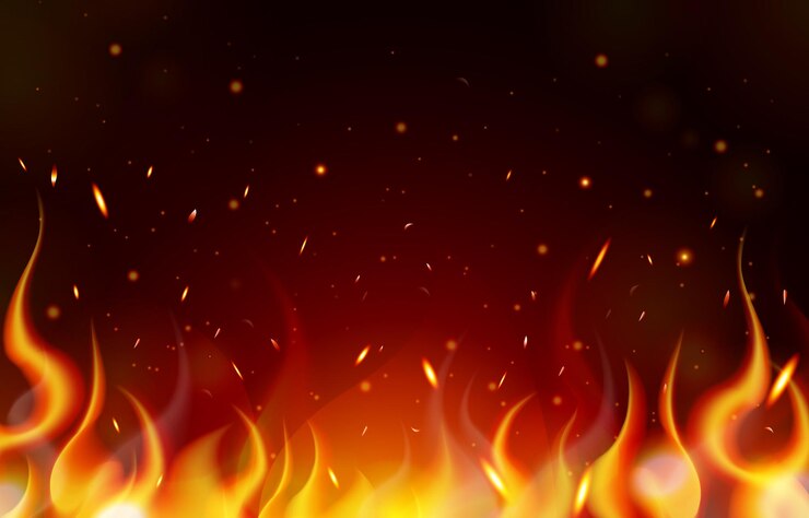 Vettore effetto fiamma di fuoco background_as0423