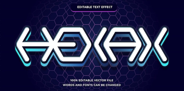 Effetto Hexa Modern Text modificabile