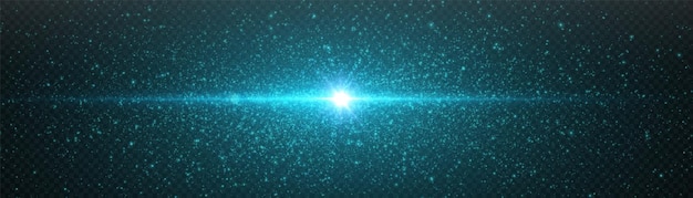 effetto luce La stella svasò brillantemente Texture glitter blu con un sacco di scintillii caotici Vector