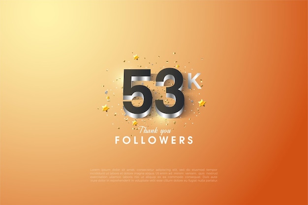Effetto luce su ogni numero per la celebrazione dei 53k follower
