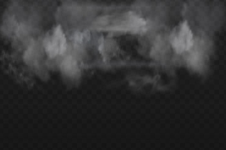 Vettore effetto speciale trasparente isolato della nebbia o del fumo della progettazione del vettore di sfondo dello smog