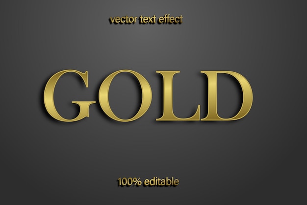 Effetto stile testo 3D dorato