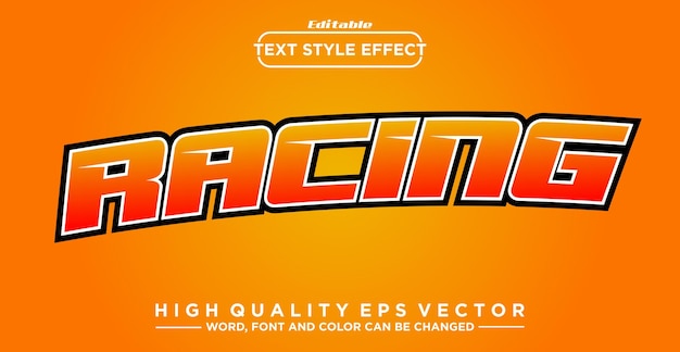 Effetto stile testo da corsa modificabile