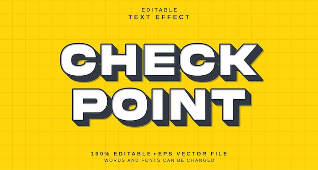 Effetto stile testo modificabile Tema stile testo Check Point