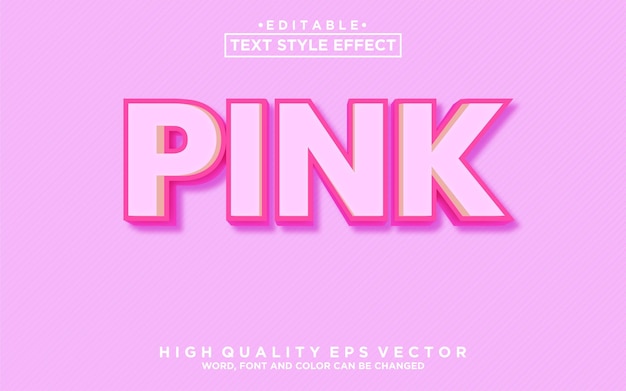 Effetto stile testo rosa modificabile
