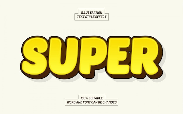 Effetto stile testo Super Cartoon