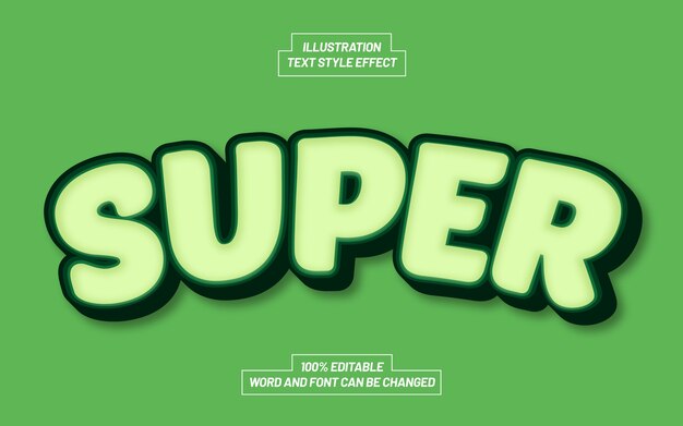 Effetto stile testo super verde