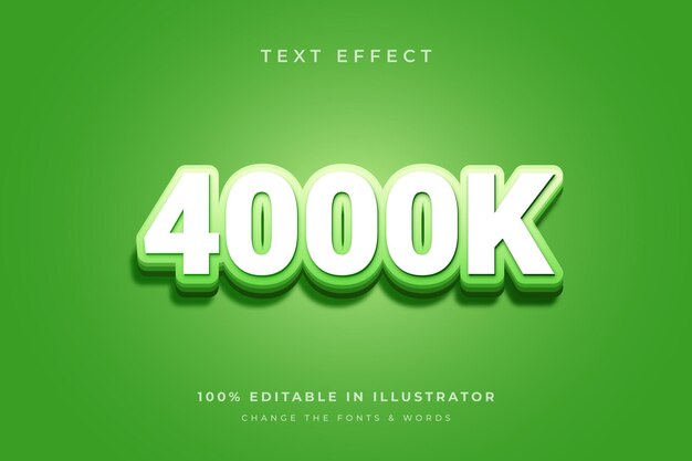 Effetto testo 3d 4000k