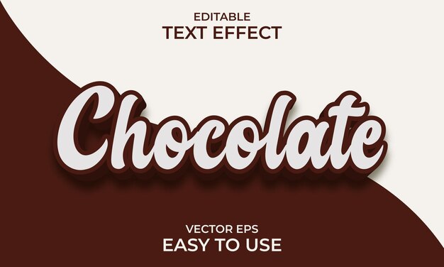 Effetto testo 3d al cioccolato
