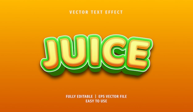 Effetto testo 3D Juice, stile di testo modificabile