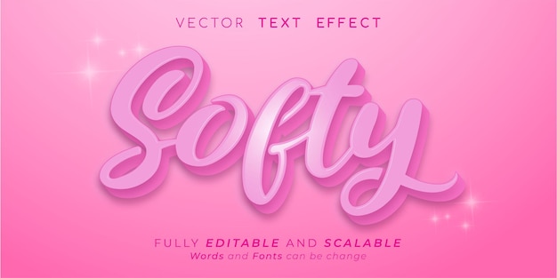Effetto testo 3d modificabile creativo Softy