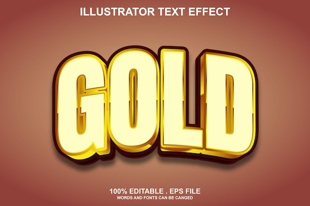 effetto testo 3d oro modificabile
