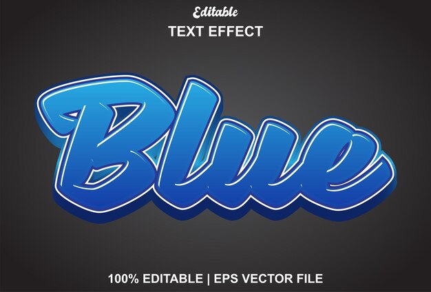 Effetto testo blu con modificabile per banner logo e altro