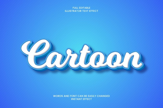 effetto testo cartone animato