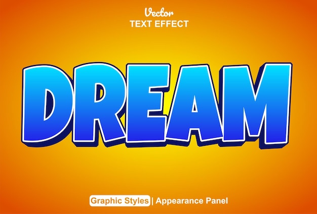 Effetto testo da sogno con stile grafico e modificabile