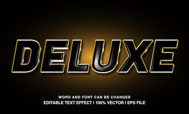 Effetto testo deluxe oro nero lucido