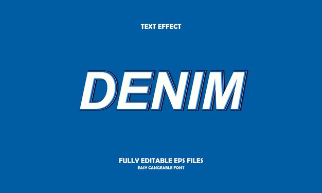 effetto testo denim