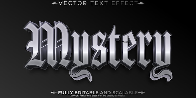 Effetto testo di mostro di Halloween editable horror e stile di testo spaventoso