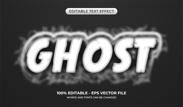 Effetto testo fantasma Effetto testo paranormale spaventoso modificabile Stili grafici horror