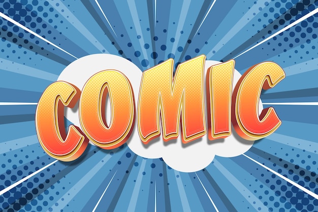 Effetto testo fumetto comico