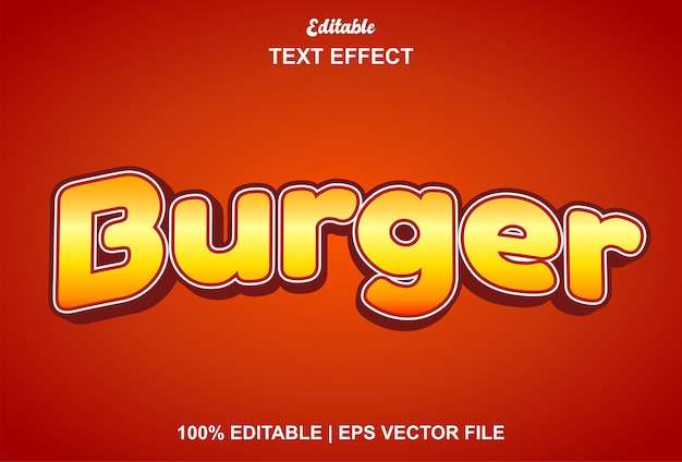 Effetto testo hamburger con colore arancione modificabile