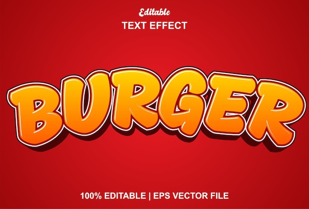 Effetto testo hamburger con colore rosso modificabile