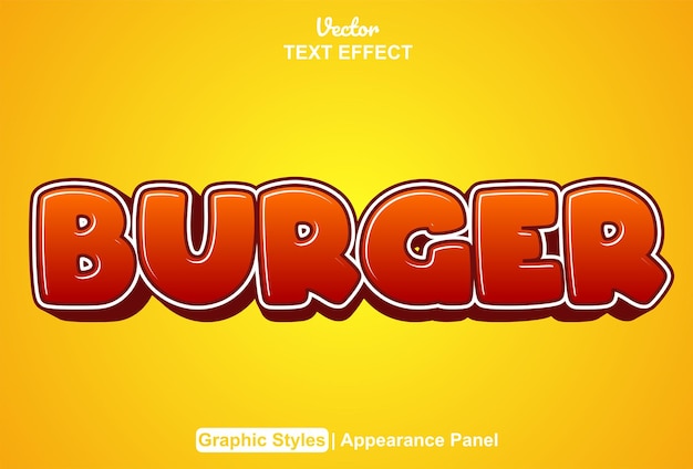 Effetto testo hamburger con stile grafico e modificabile