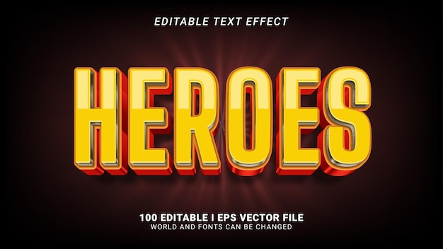 Effetto testo Heroes