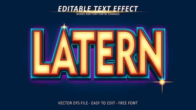 Effetto testo lanterna
