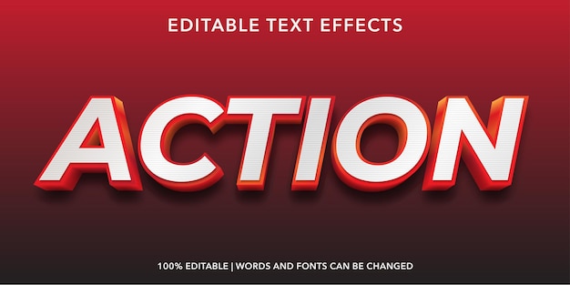 effetto testo modificabile azione