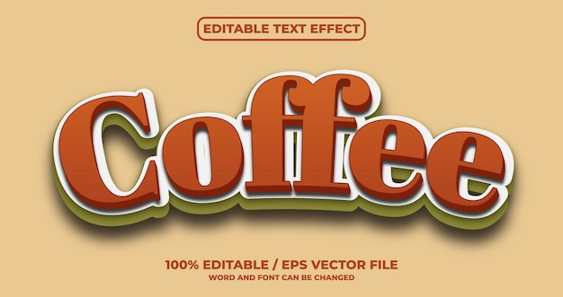 Effetto testo modificabile caffè