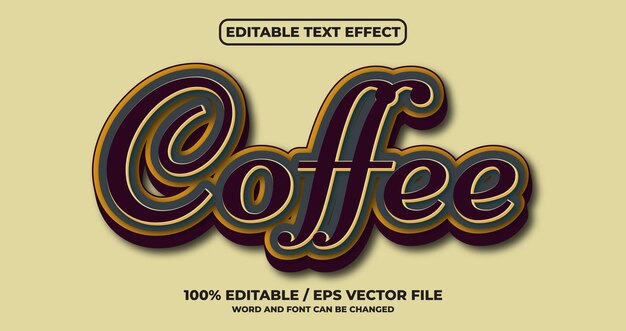 Effetto testo modificabile caffè