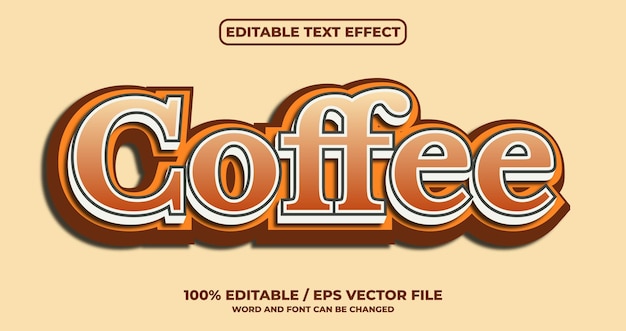 Effetto testo modificabile caffè
