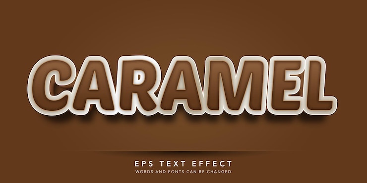 effetto testo modificabile caramello