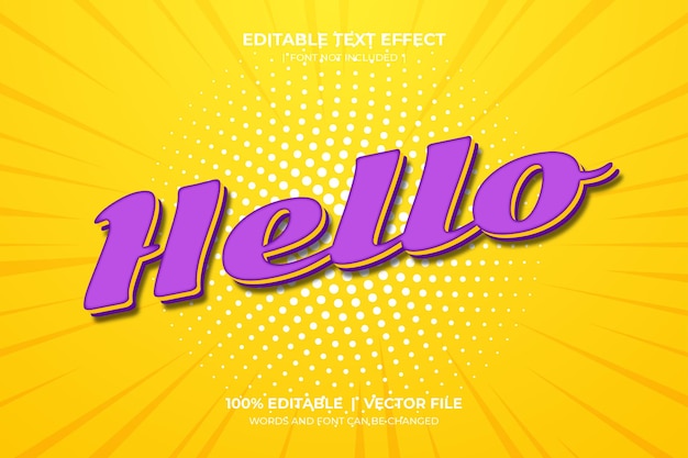 Effetto testo modificabile ciao stile del titolo