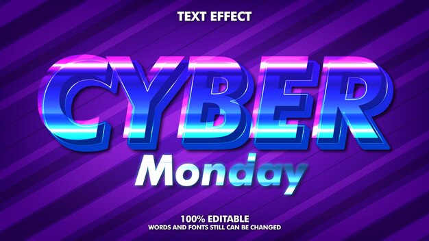 Effetto testo modificabile Cyber Monday