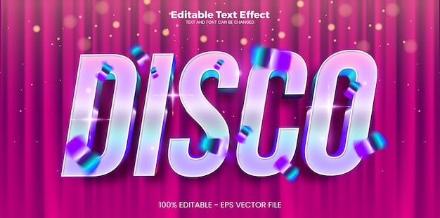 Effetto testo modificabile da discoteca in moderno stile neon